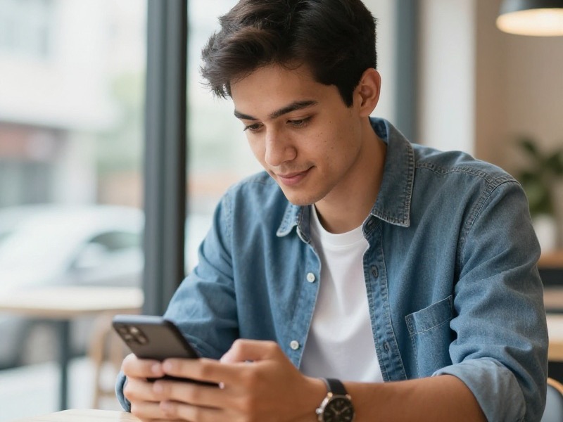 Two people smiling during a friendly video call on their phones before a first date